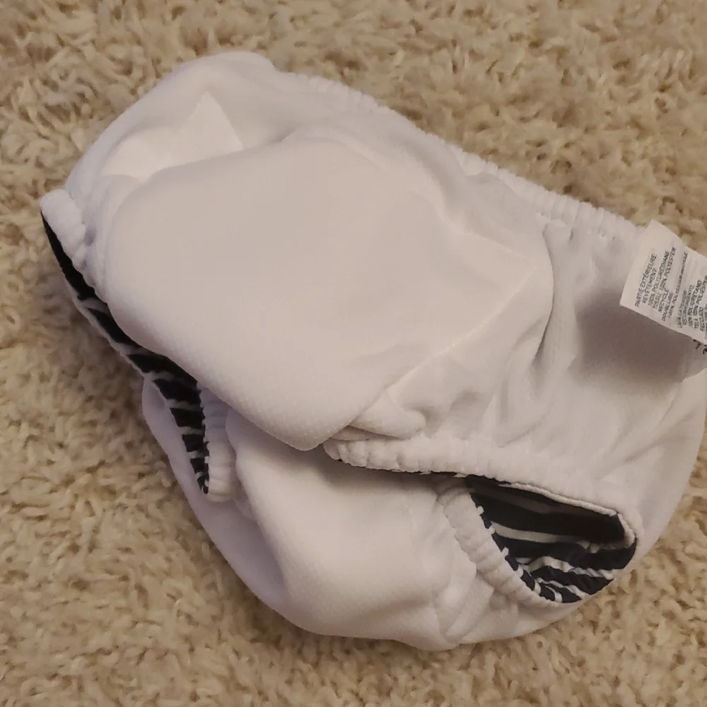 5 For $25 Green Sprouts Striped Navy and White Kids Swim Diaper Size‎ 24 Months